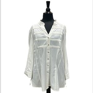 Kathy Che Stretch Button Down Top